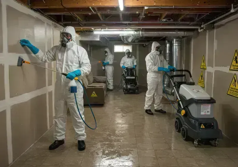 Basement Moisture Removal and Structural Drying process in Tuscola County, MI